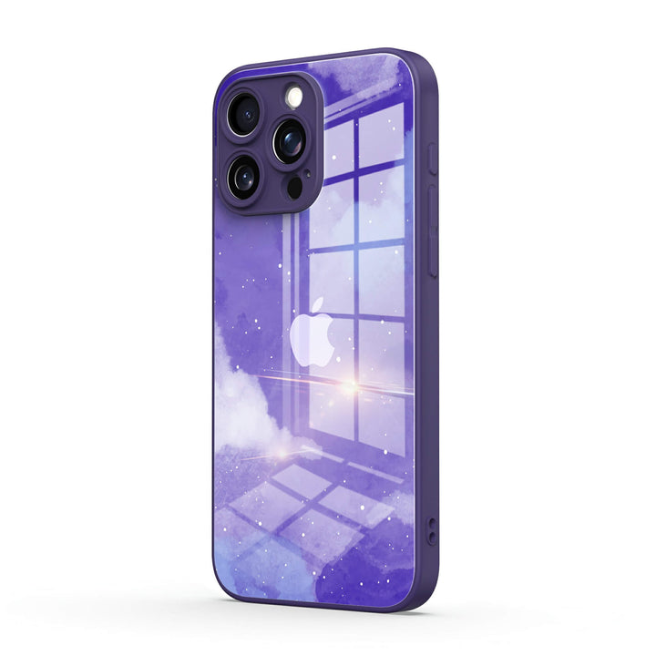 Azul Púrpura Astral | Funda protectora resistente a impactos de la serie iPhone