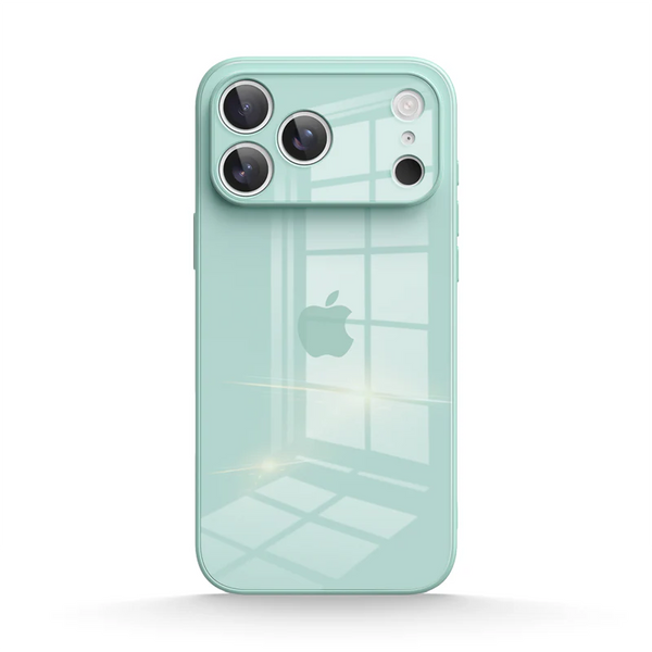 Light Cyan | Tempered Glass Phone Case